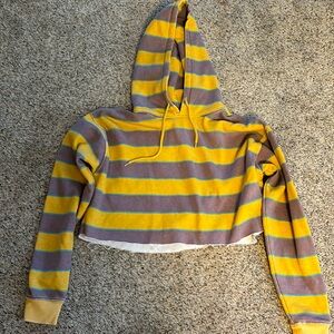 Out From Under Cropped Seeatshirt with Hoodie